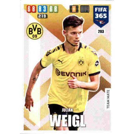 Julian Weigl Borussia Dortmund 203 FIFA 365 Adrenalyn XL 2020