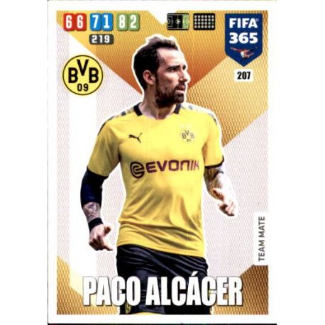 Paco Alcácer Borussia Dortmund 207 FIFA 365 Adrenalyn XL 2020