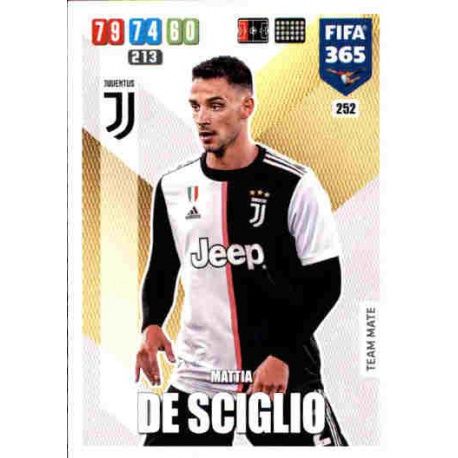 Mattia De Sciglio Juventus 252 FIFA 365 Adrenalyn XL 2020