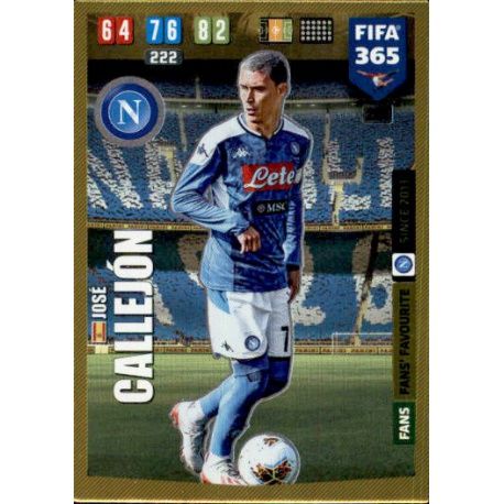 José Callejón Fans Favourite SSC Napoli 264 FIFA 365 Adrenalyn XL 2020