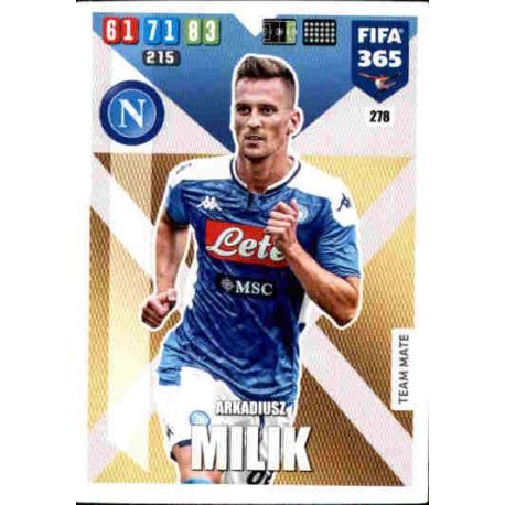 Arkadiusz Milik SSC Napoli 278 FIFA 365 Adrenalyn XL 2020