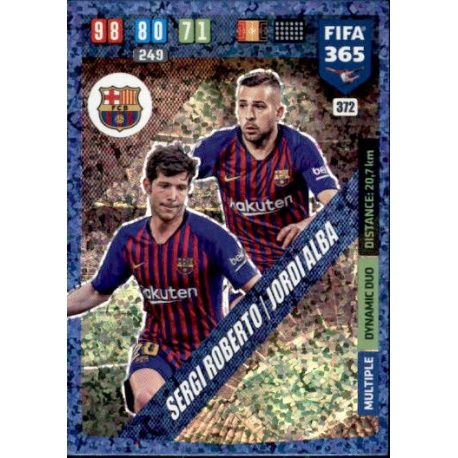 Sergi Roberto - Jordi Alba Dynamic Duo Multiple Barcelona 372 FIFA 365 Adrenalyn XL 2020