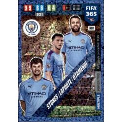 Stones - Laporte - Otamendi Power Trio Multiple Manchester City 381 FIFA 365 Adrenalyn XL 2020