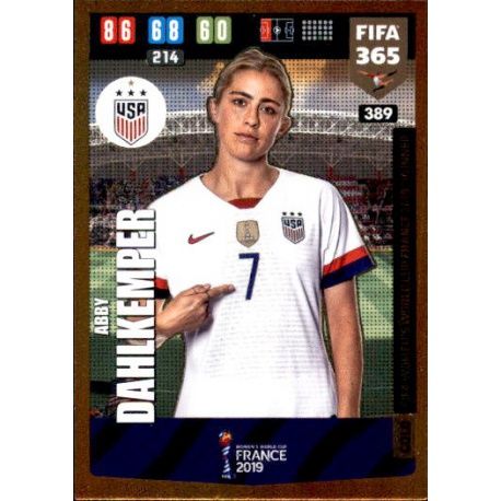 Abby Dahlkemper Gold Fifa Women’s World Cup Winner USA 389 FIFA 365 Adrenalyn XL 2020