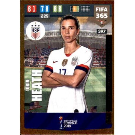 Tobin Heath Gold Fifa Women’s World Cup Winner USA 397 FIFA 365 Adrenalyn XL 2020