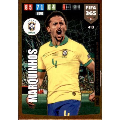 Marquinhos Copa America Brasil 2019 Winner Brazil 413 FIFA 365 Adrenalyn XL 2020