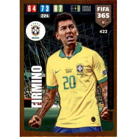 Roberto Firmino Copa America Brasil 2019 Winner Brazil 422 FIFA 365 Adrenalyn XL 2020