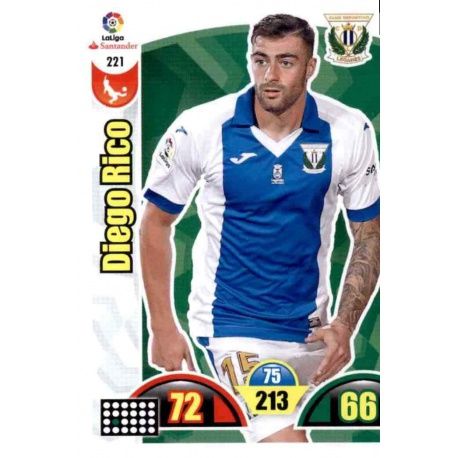 Diego Rico Leganés 221 Cards Básicas 2017-18