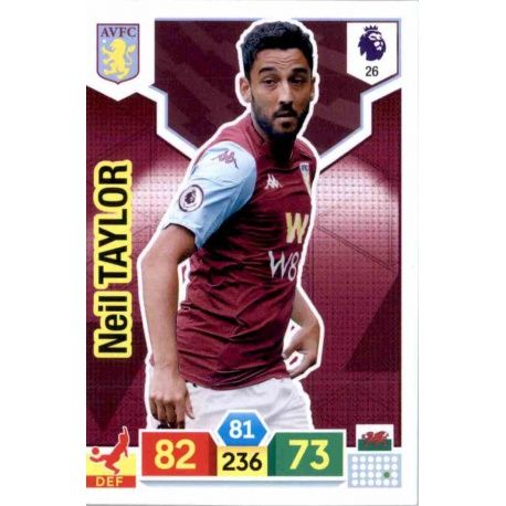 Neil Taylor Aston Villa 26 Adrenalyn XL Premier League 2019-20