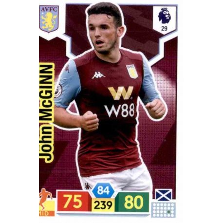 John McGinn Aston Villa 29 Adrenalyn XL Premier League 2019-20