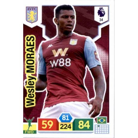 Wesley Morales Aston Villa 34 Adrenalyn XL Premier League 2019-20