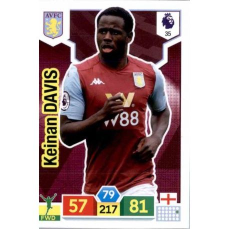 Keinan Davis Aston Villa 35 Adrenalyn XL Premier League 2019-20