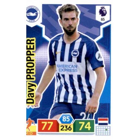 Davy Pröpper Brighton & Hove Albion 65 Adrenalyn XL Premier League 2019-20