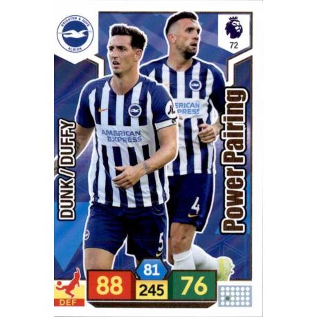 Shane Duffy - Lewis Dunk Brighton & Hove Albion 72 Adrenalyn XL Premier League 2019-20