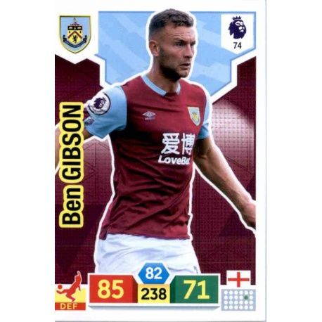 Ben Gibson Burnley 74 Adrenalyn XL Premier League 2019-20