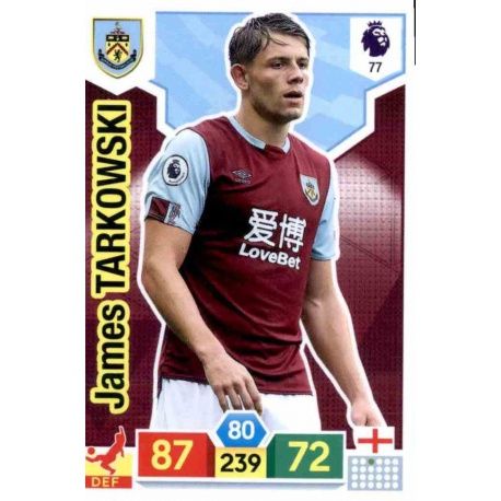 James Tarkowski Burnley 77 Adrenalyn XL Premier League 2019-20