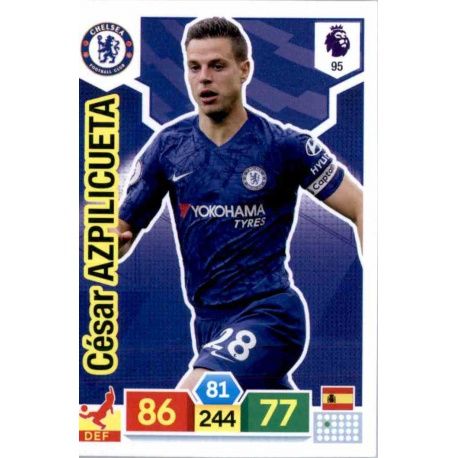 César Azpilicueta Chelsea 95 Adrenalyn XL Premier League 2019-20