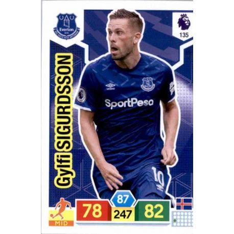 Gylfi Sigurdsson Everton 135 Adrenalyn XL Premier League 2019-20