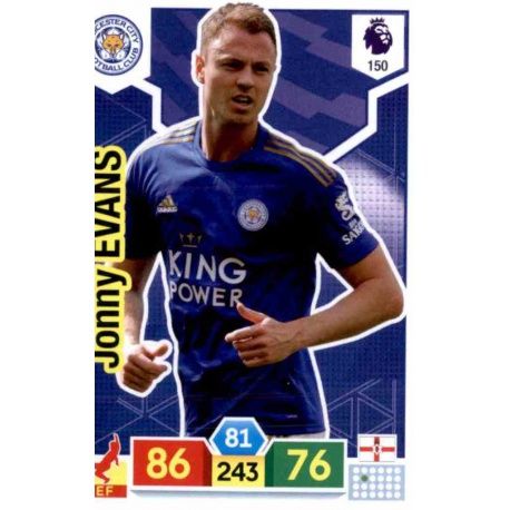 Jonny Evans Leicester City 150 Adrenalyn XL Premier League 2019-20