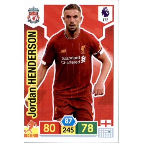 Jordan Henderson Liverpool 172 Adrenalyn XL Premier League 2019-20