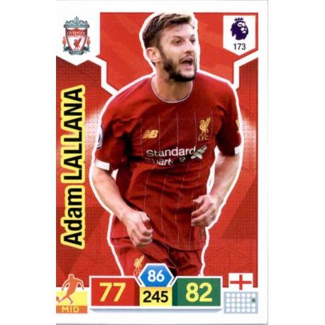 Adam Lallana Liverpool 173 Adrenalyn XL Premier League 2019-20