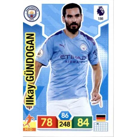 İlkay Gündoğan Manchester City 186 Adrenalyn XL Premier League 2019-20