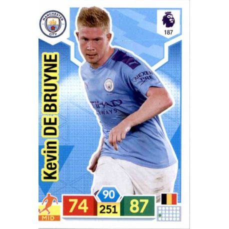 Kevin De Bruyne Manchester City 187 Adrenalyn XL Premier League 2019-20