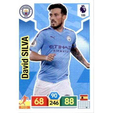 David Silva Manchester City 189 Adrenalyn XL Premier League 2019-20