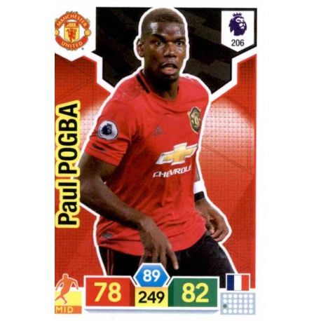 Paul Pogba Manchester United 206 Adrenalyn XL Premier League 2019-20