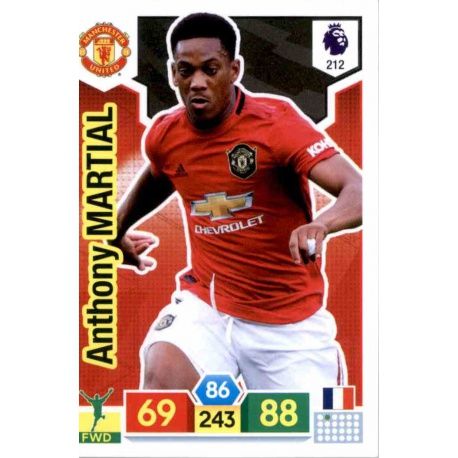 Anthony Martial Manchester United 212 Adrenalyn XL Premier League 2019-20