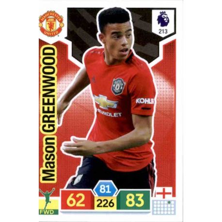 Mason Greenwood Manchester United 213 Adrenalyn XL Premier League 2019-20