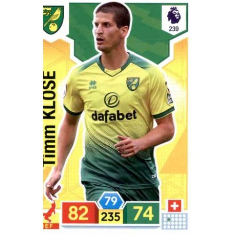 Timm Klose Norwich City 239 Adrenalyn XL Premier League 2019-20