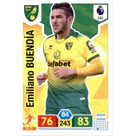 Emiliano Buendía Norwich City 243 Adrenalyn XL Premier League 2019-20