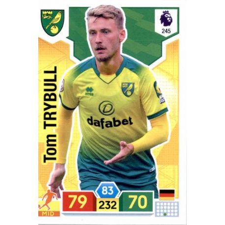Tom Trybull Norwich City 245 Adrenalyn XL Premier League 2019-20