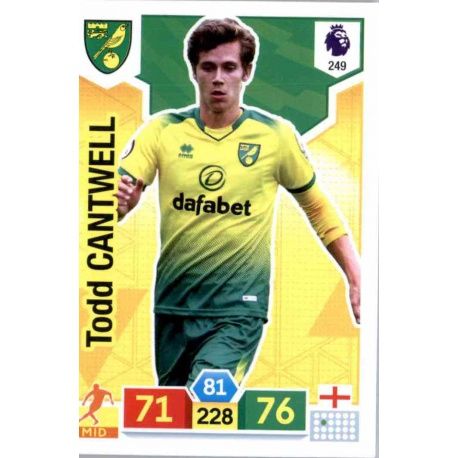 Todd Cantwell Norwich City 249 Adrenalyn XL Premier League 2019-20
