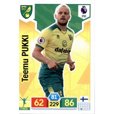 Teemu Pukki Norwich City 250 Adrenalyn XL Premier League 2019-20