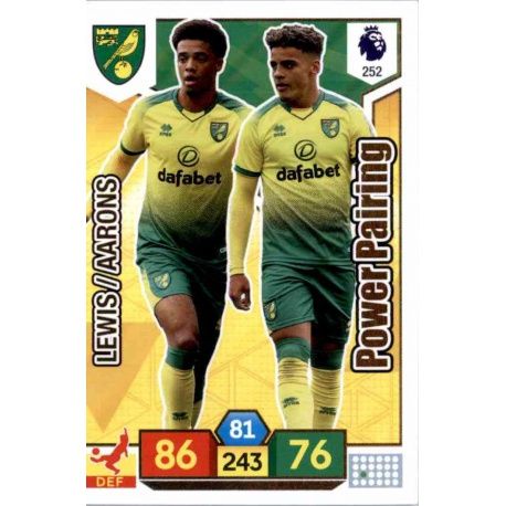 Max Aarons - Jamal Lewis Norwich City 252 Adrenalyn XL Premier League 2019-20