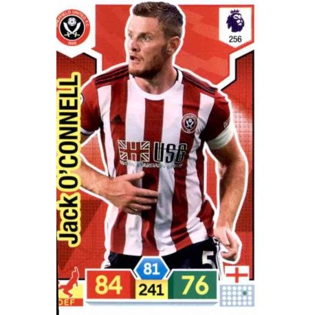 Jack O’Connell Sheffield United 256 Adrenalyn XL Premier League 2019-20