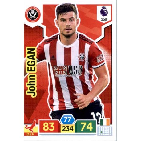 John Egan Sheffield United 258 Adrenalyn XL Premier League 2019-20