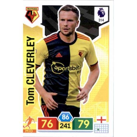 Tom Cleverley Watford 314 Adrenalyn XL Premier League 2019-20