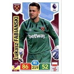 Lukasz Fabiański West Ham United 325 Adrenalyn XL Premier League 2019-20