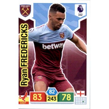 Ryan Fredericks West Ham United 332 Adrenalyn XL Premier League 2019-20