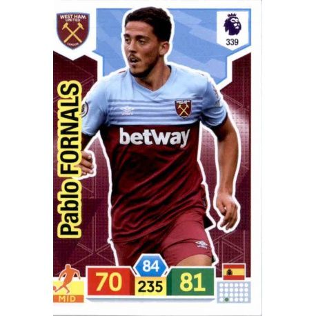 Pablo Fornals West Ham United 339 Adrenalyn XL Premier League 2019-20