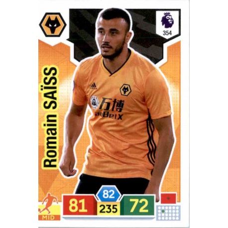 Romain Saïss Wolverhampton Wanderers 354 Adrenalyn XL Premier League 2019-20