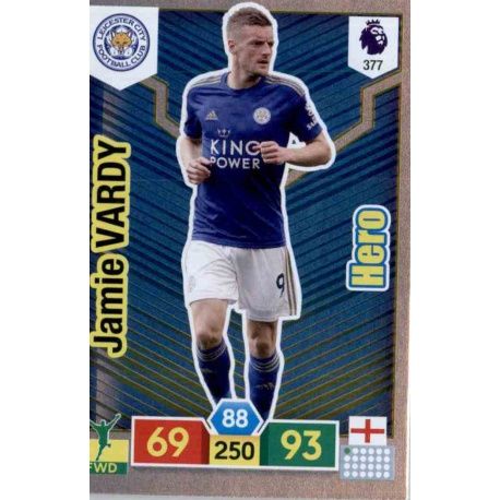 Jamie Vardy Hero Leicester City 377 Adrenalyn XL Premier League 2019-20