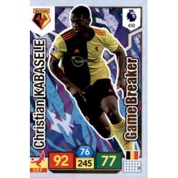 Christian Kabasele Game Breaker Watford 430 Adrenalyn XL Premier League 2019-20