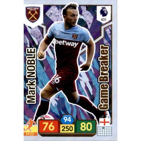 Mark Noble Game Breaker West Ham United 431 Adrenalyn XL Premier League 2019-20