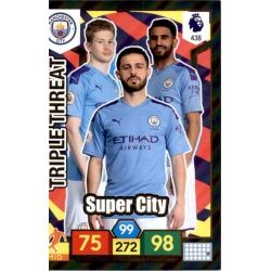 Super City Triple Threat Manchester City 438 Adrenalyn XL Premier League 2019-20