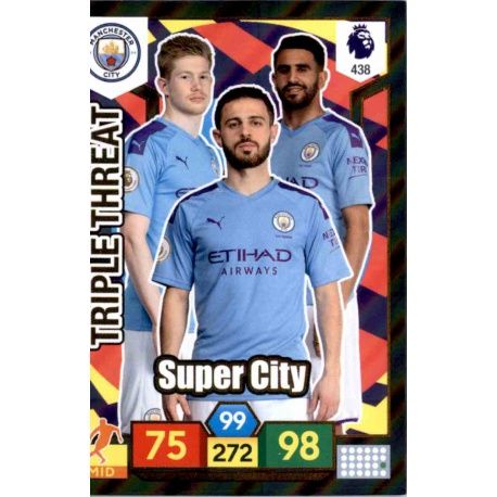Super City Triple Threat Manchester City 438 Adrenalyn XL Premier League 2019-20
