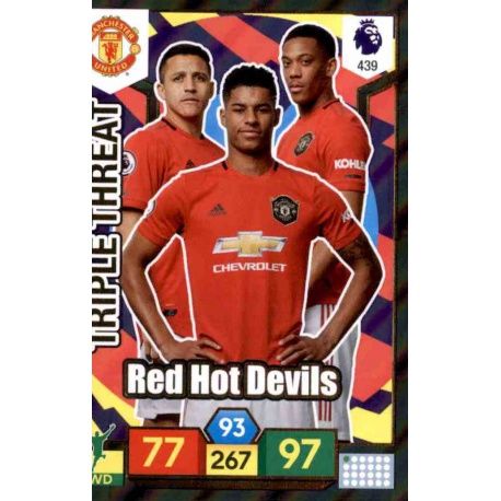 Red-Hot Devils Triple Threat Manchester United 439 Adrenalyn XL Premier League 2019-20